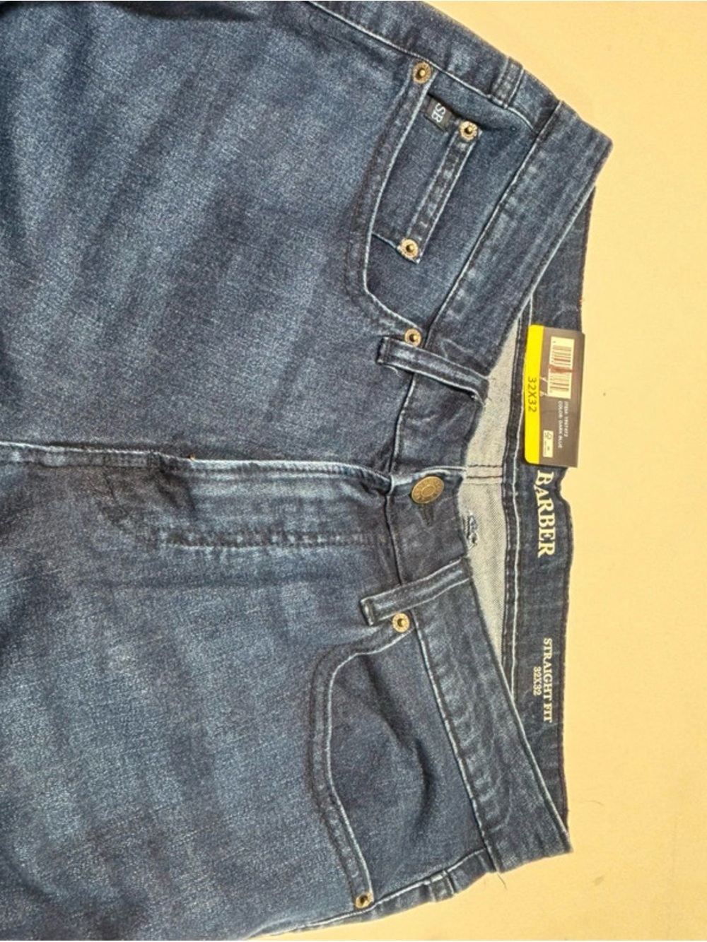 Men's Straight Fit Dark Blue Jeans